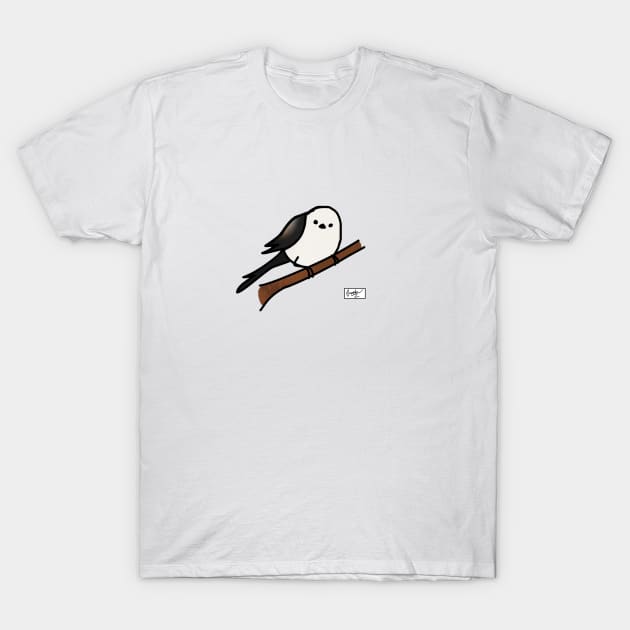 Long-Tailed Tit Doodle T-Shirt by tdoodles